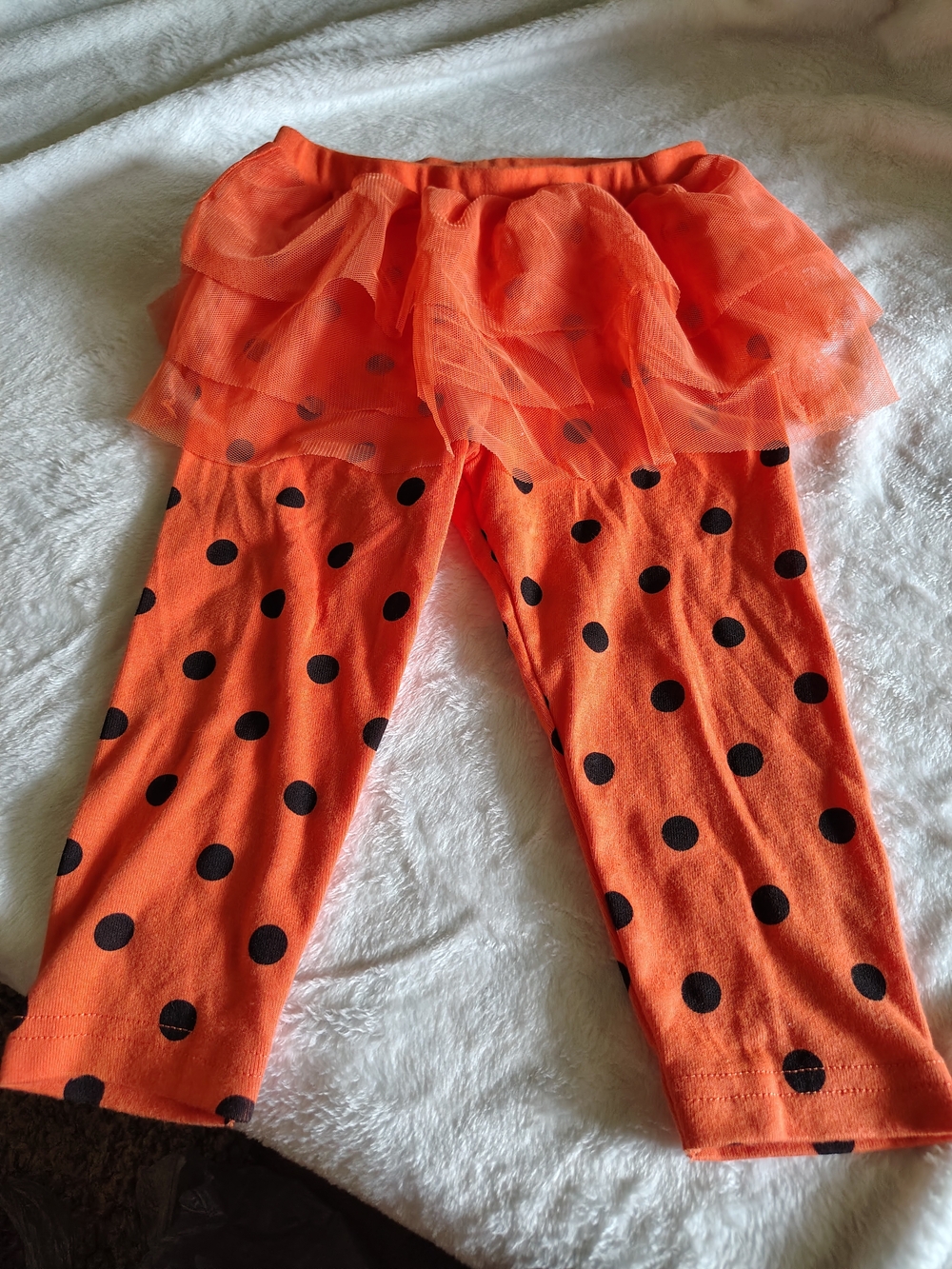 Carter's Orange Polka Dot Tutu Leggings